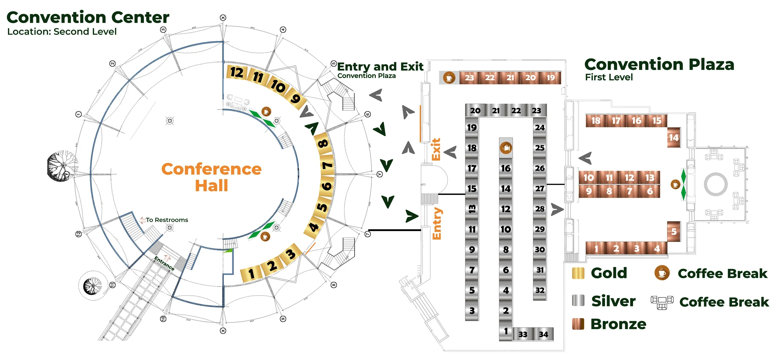 Interactive sponsor stand map